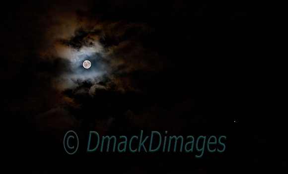 Harvest moon & Jupiter
